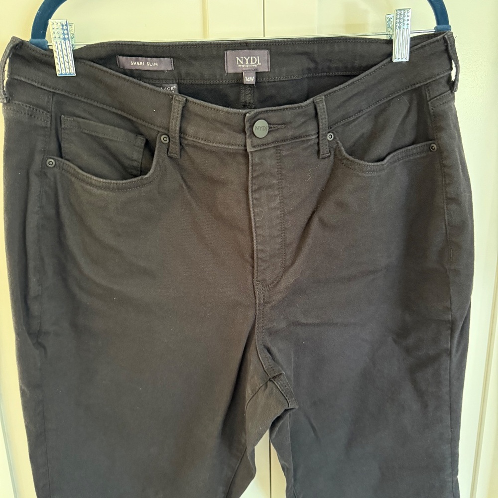 NYJ NOT YOUR DAUGHTERS WOMENS BLACK JEANS SIZE 14W